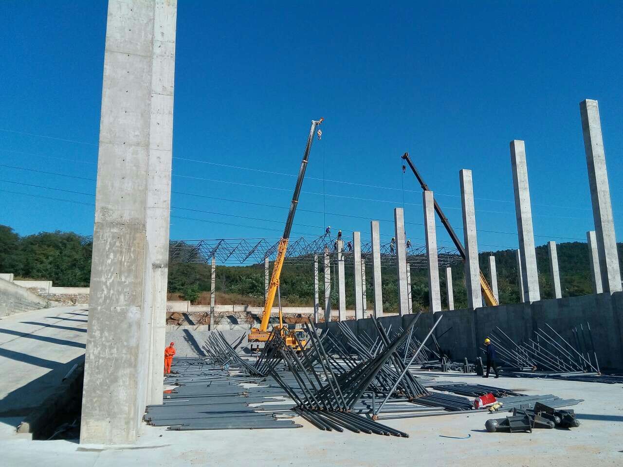 余姚搅拌站网架